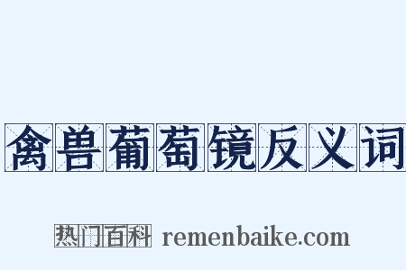 禽兽葡萄镜反义词是什么意思的图片
